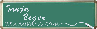 Tanja Beger Visitenkarte